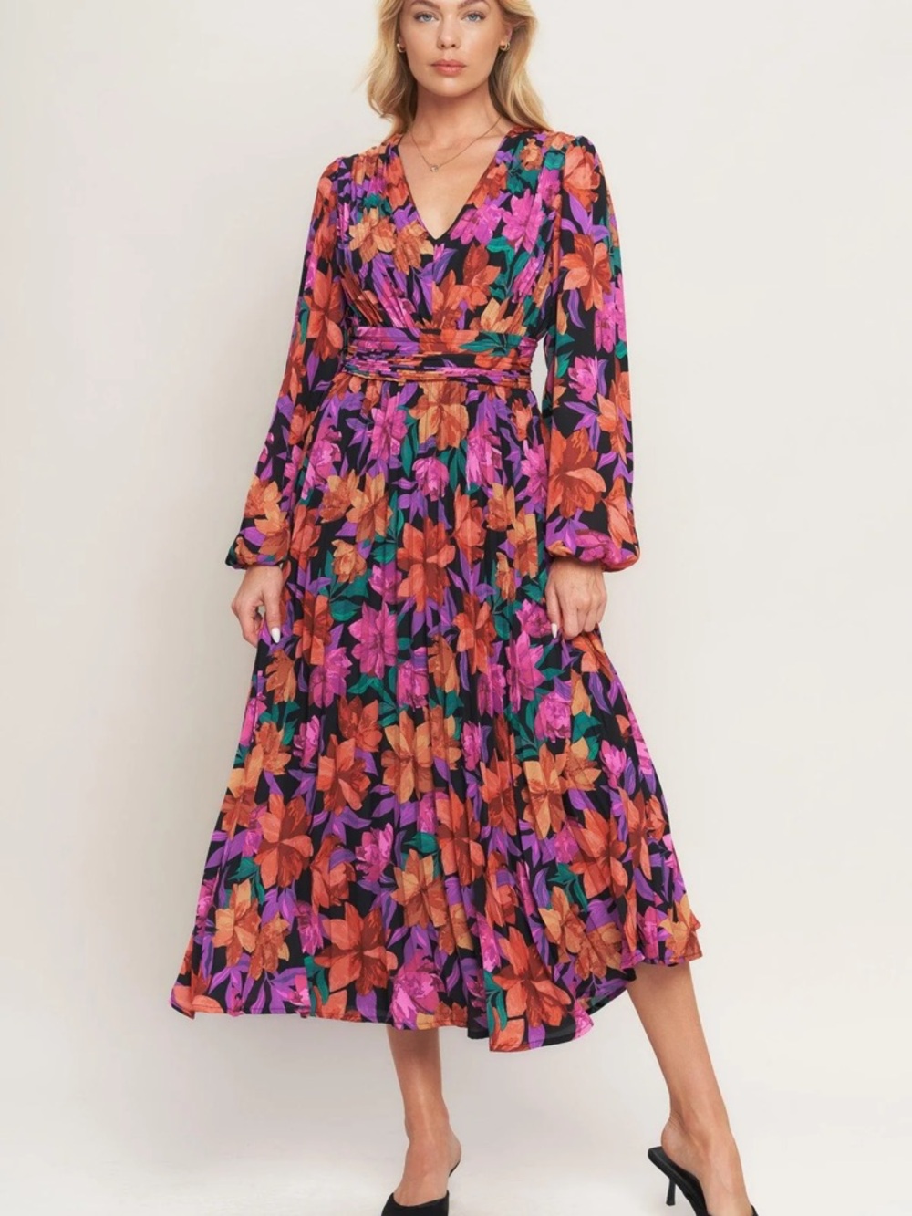 Flying Tomato Our Beautiful Love Woven Midi Dress